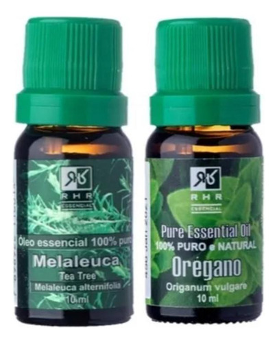 Kit Óleos Essenciais De Melaleuca E Orégano - Rhr