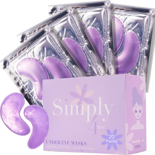 Simply4me Mascarillas Para Debajo De Los Ojos, 20 Pares, Col