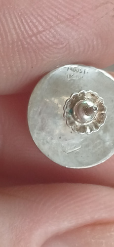 Aros De Plata Pasantes Semiesferas (Usado)