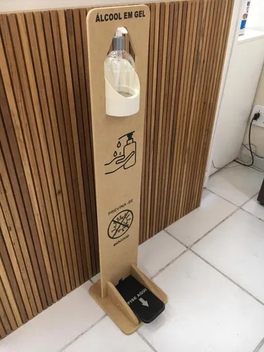 Imagem 2 de 3 de Totem Dispenser Alcool Gel Via Pedal