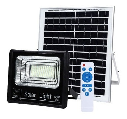 Foco Led Panel Solar 60w Independiente Con Control Remoto
