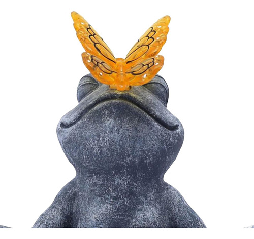 Frog Statue Solar Decor Creative Waterproof Resin