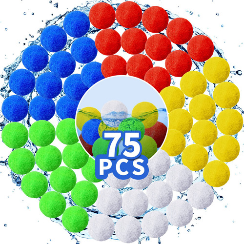 Dptoyz Globos De Agua Reutilizables, 75 Bolas De Agua De ALG