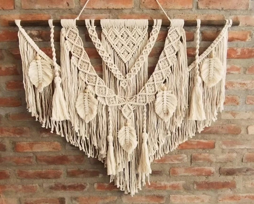 Tapiz Macramé 120 X 80cm Mallorca Estilo Boho Pared Artesana