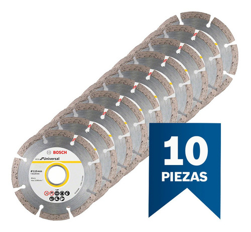 Combo 10 Dicos Diamante Eco For Universal Bosch