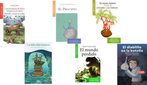 Pack 6 Libros Infantiles Con Guia De Trabajo.
