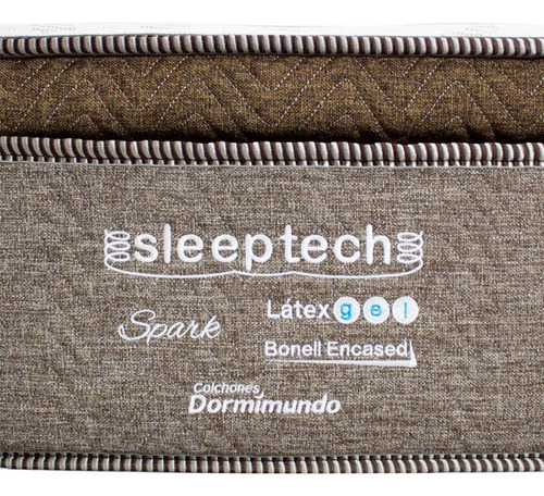 Colchón De Resortes King Size Dormimundo Spark 30 Cm Medio Color Dorado oscuro