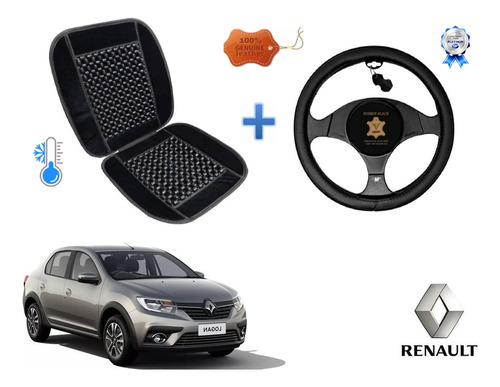 Respaldo + Cubre Volante Piel Renault Logan 2023 2024 2025