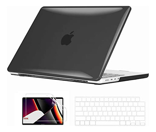 Eoocoo Funda Rigida Negra Compatible Con Macbook Pro De 16 P