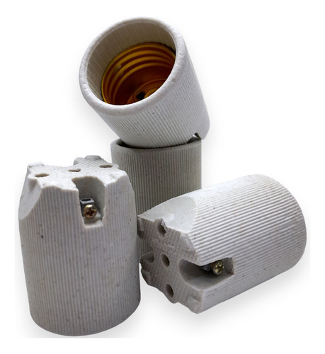 Kit 10 Receptáculo Bocal Soquete Porcelana Louça E27