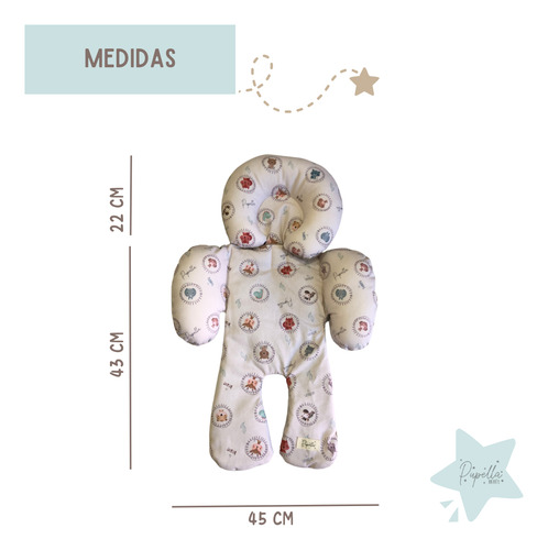 Reductor Huevito Bebe Cochecito Universal Reversible Algodon Caritas