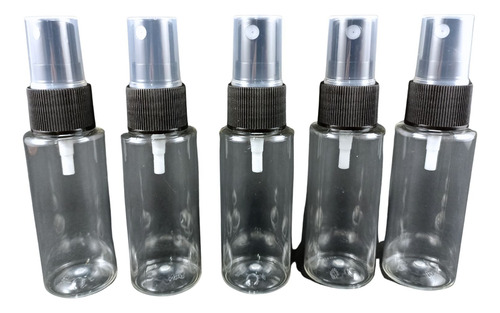 Envase Frasco Atomizador Spray Negro En Pet De 30ml  (x10 )