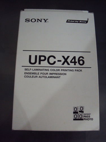 Sony Upc-x46 Cartucho Impresión + 25 Hojas Fotográficas 4x6 