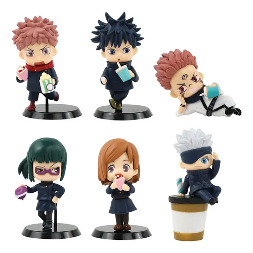 6pcs/set Anime Jujutsu Kaisen Figure Gojo Satoru Pvc Model