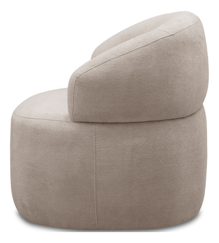 Kit 2 Poltronas Giratórias Sala Orgânico Carmen Bouclê Bege