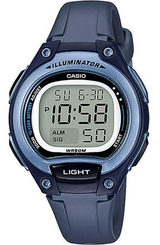 Relógio Casio Unissex Iluminator Lw-203 2avdf Azul Digital