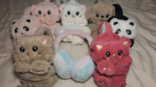 Orejera Vincha Peluche Abrigo Protector Frio Suave Comodo Multicolor Tela De Peluche.