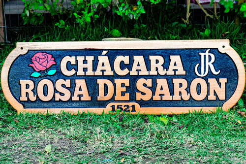 Placa Para Fazenda Rancho Sitio Chácara 100cm X 25cm