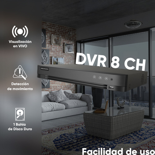 HIKVISION Kit 6 Cámaras de videovigilancia Exterior HIK5MPSLQ-KIT(B)6CCC3 Con Accesorios y HDD 3tb Micrófono incorporado Alta Calidad Circuito Cerrado CCTV HIK5MPSLQKITB Facil Instalación