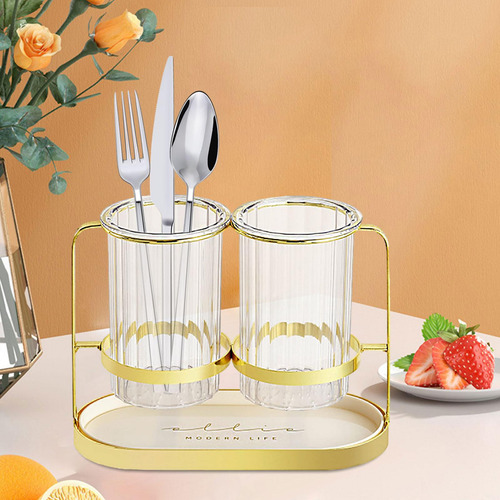 Soporte Para Utensilios De Cocina, Organizador De Dorado