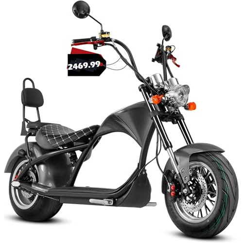 Motocicleta Eléctrica Para Adultos, 37mph, 2000w