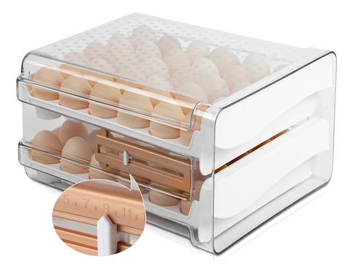 Soporte Para Huevos Con Escala De Tiempo Para Refrigerador,