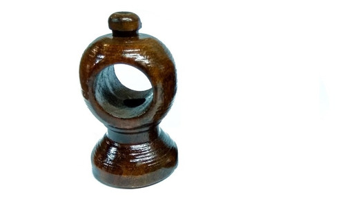 Soporte Bocha Para Barral De Madera 22 Mm. Barnizado