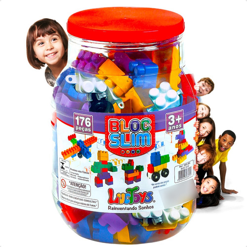 Blocos De Montar Slim Brinquedo Infantil Educativo Seguro