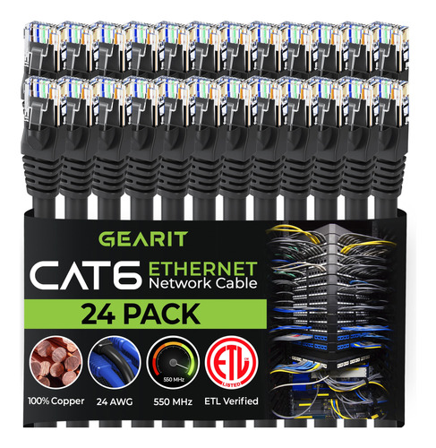 Gearit Cable Ethernet De 0.5 Pies Cat6 - Cable Para Computad