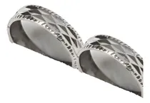 Comprar Par De Alianzas Plata Facetadas Compromiso Casamiento (1726)