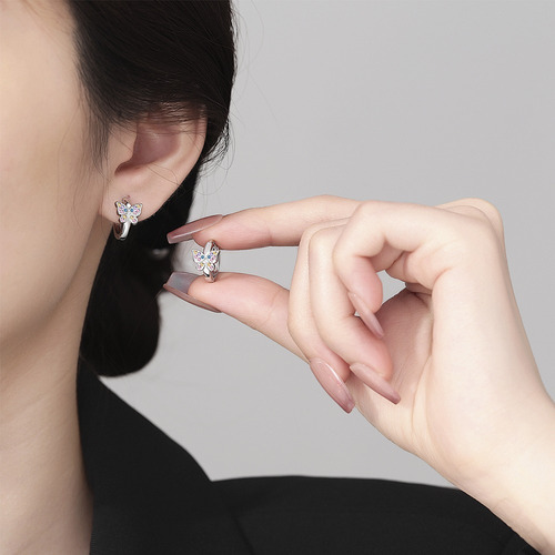 2 Pares Aretes Mujer Arracada De Aro Plata S925 Zirconia