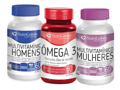 Ômega 3 De Salmão   + Multivitamínico Homens E Mulheres