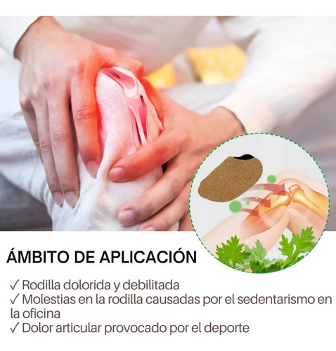 Rodillera Elástica + 10 Parches Calientes Dolor Muscular Rod