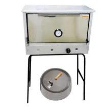 Comprar Horno Pizzero 12 Moldes Frente Inox + Pizzeras + Gancho