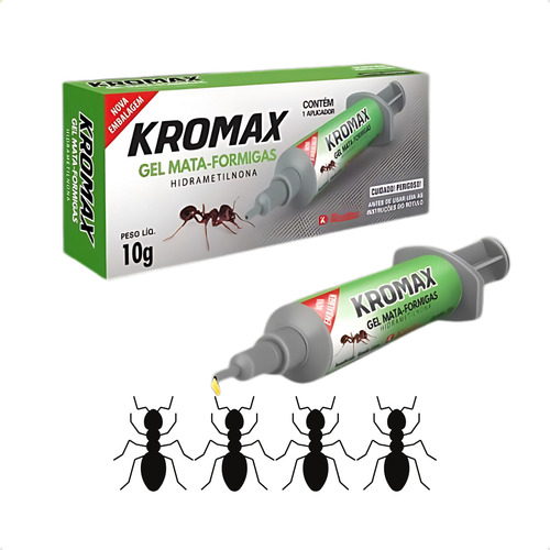 Kit 10 Inseticida Mata Formiga Gel Kromax Krodec | Lojão Do Ferro
