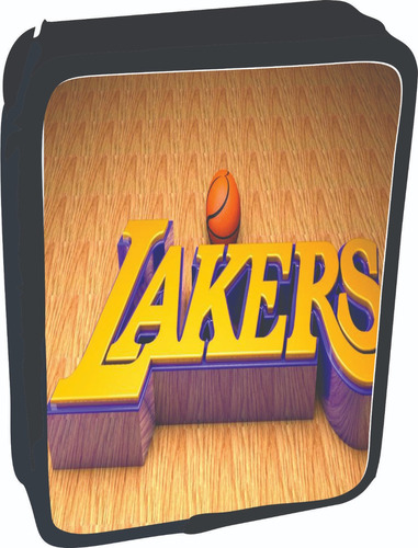Cartuchera Canopla 2 Pisos Lakers Basket Los Angeles