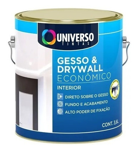 Tinta Gesso E Drywall Econômico 3,6 Litros Branco Universo