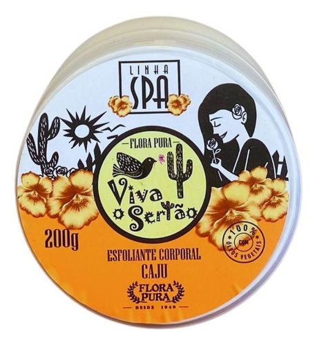 Gel Esfoliante Corporal De Caju 200g Flora Pura