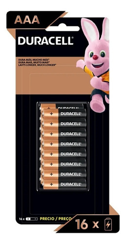 Imagem 1 de 5 de Pilha Alcalina Aaa Palito Duralock Com 16 Unidades Duracell