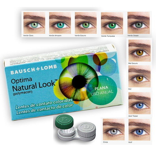 Lente De Contato Colorida Natural Look Uso Anual