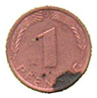 Moneda De Alemania 1 Pfennig, Año 1971 ( J ), Estado Usada.-