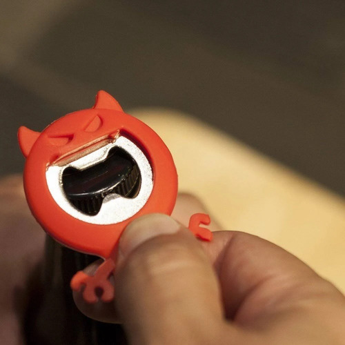 Imagem 2 de 3 de Abridor De Garrafas Crazy Cat Vermelho - Prana