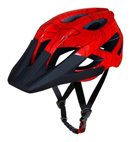 Capacete Asw Bike Accel Frontier Vermelho Bicicleta Montain