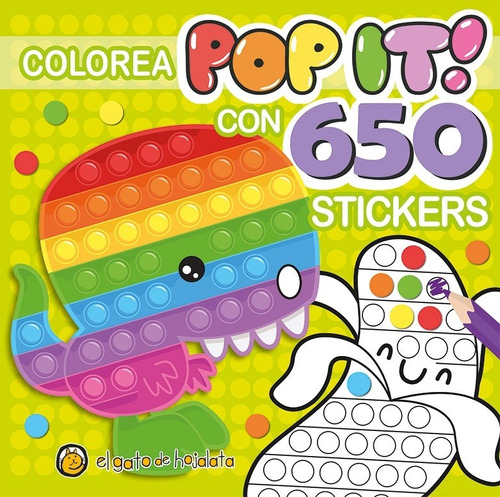 Colorea Pop It! Con 650 Stickers Dinosaurio - Sin Autor