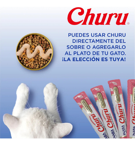 Inaba Churu AtĂșn Snack Premio Para Gatos 4 Tubos De 14 Grs C