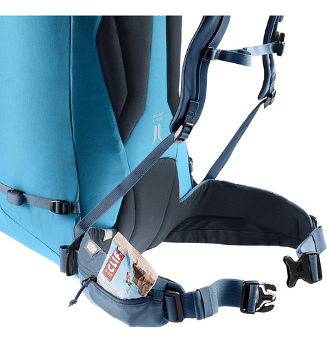 Mochila Deuter Guide 44+8l Trekking Escalada Sky Ansilta Color Wave Ink Diseño De La Tela Lisa