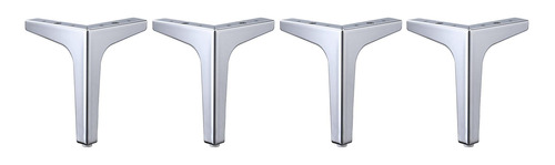 4 Piezas Muebles Patas Moderno Metal Cocina 13cm Plata