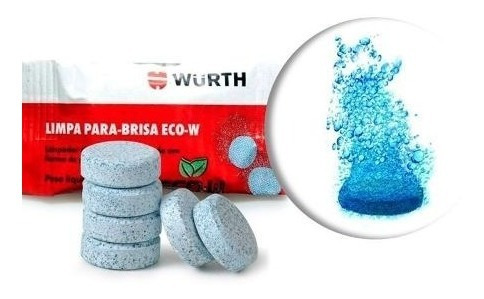 Limpa Para-brisa Em Pastilha Eco - Wurth 5g ( 10 Unidades )