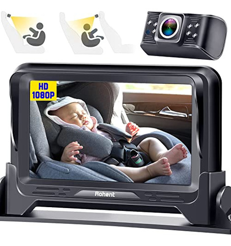 Baby Car Mirror Hd 1080p Monitor Camara Crystal Night Visio