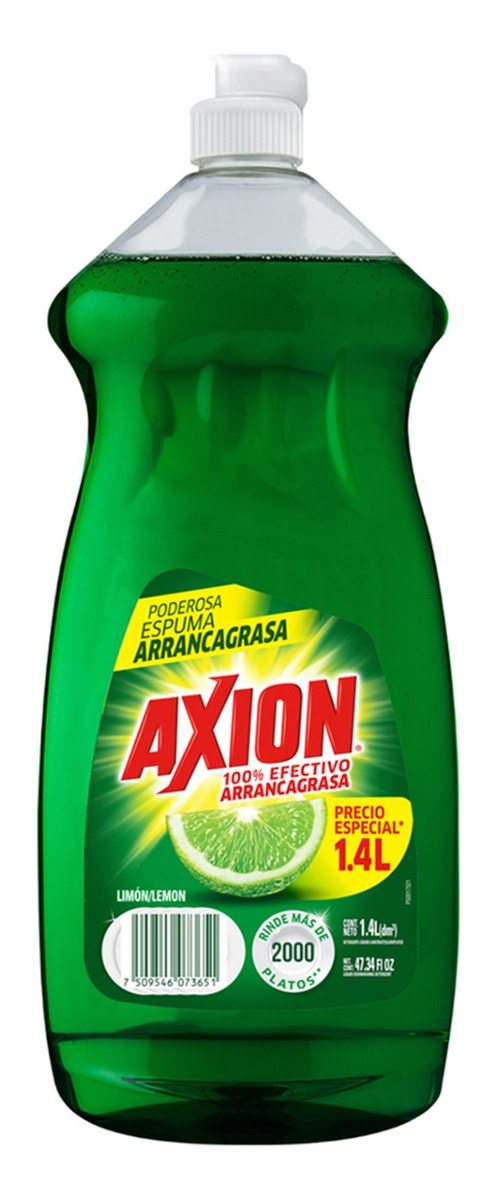 Lavatrastes Líquido Axion Limón Efectivo Arrancagrasa 1.4l